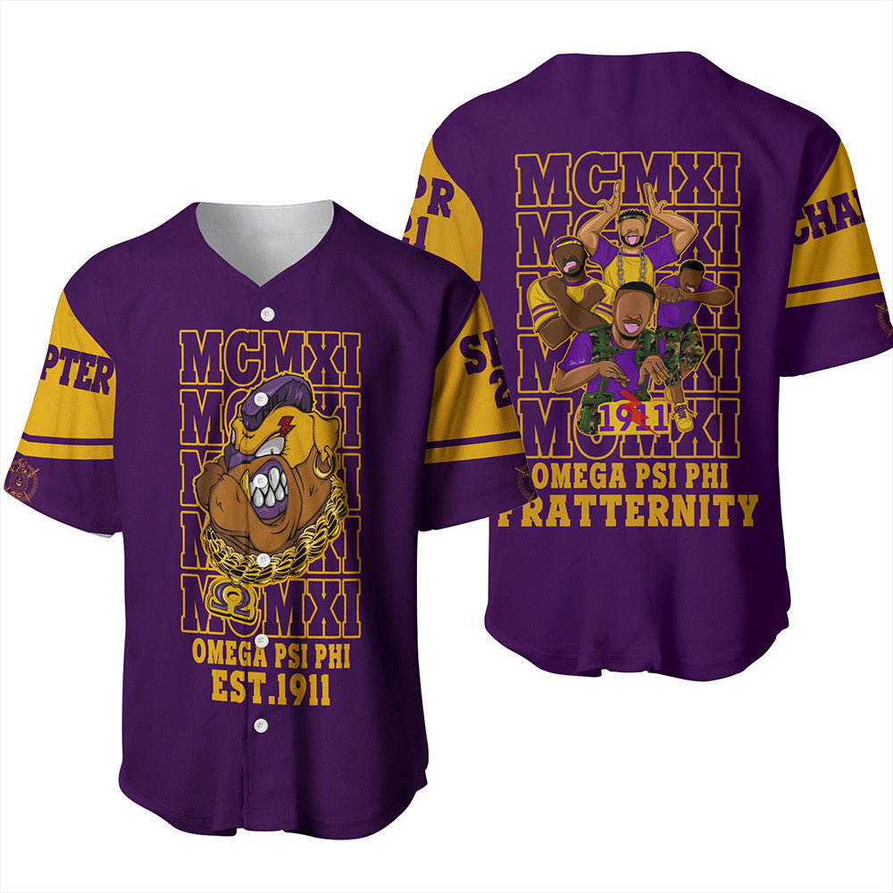 Wonder Print Shop Shirt – Personalized Omega Psi Phi Mcm Style Baseball Jersey