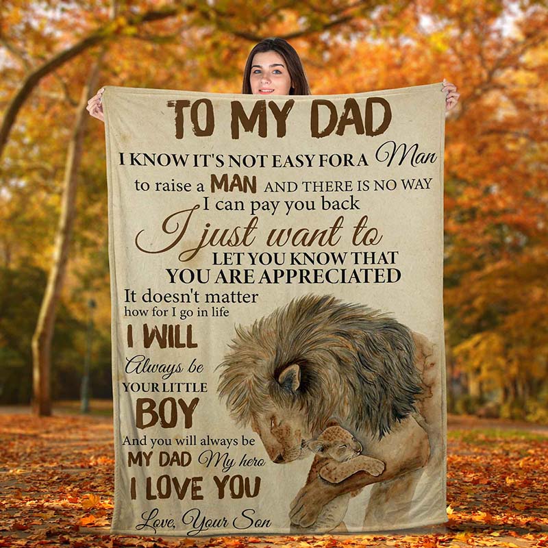 Skitongift Blanket For Sofa Throws, Bed Throws Blanket – Lion To My Dad You’Ll Be Always Be My Dad-Tt3003