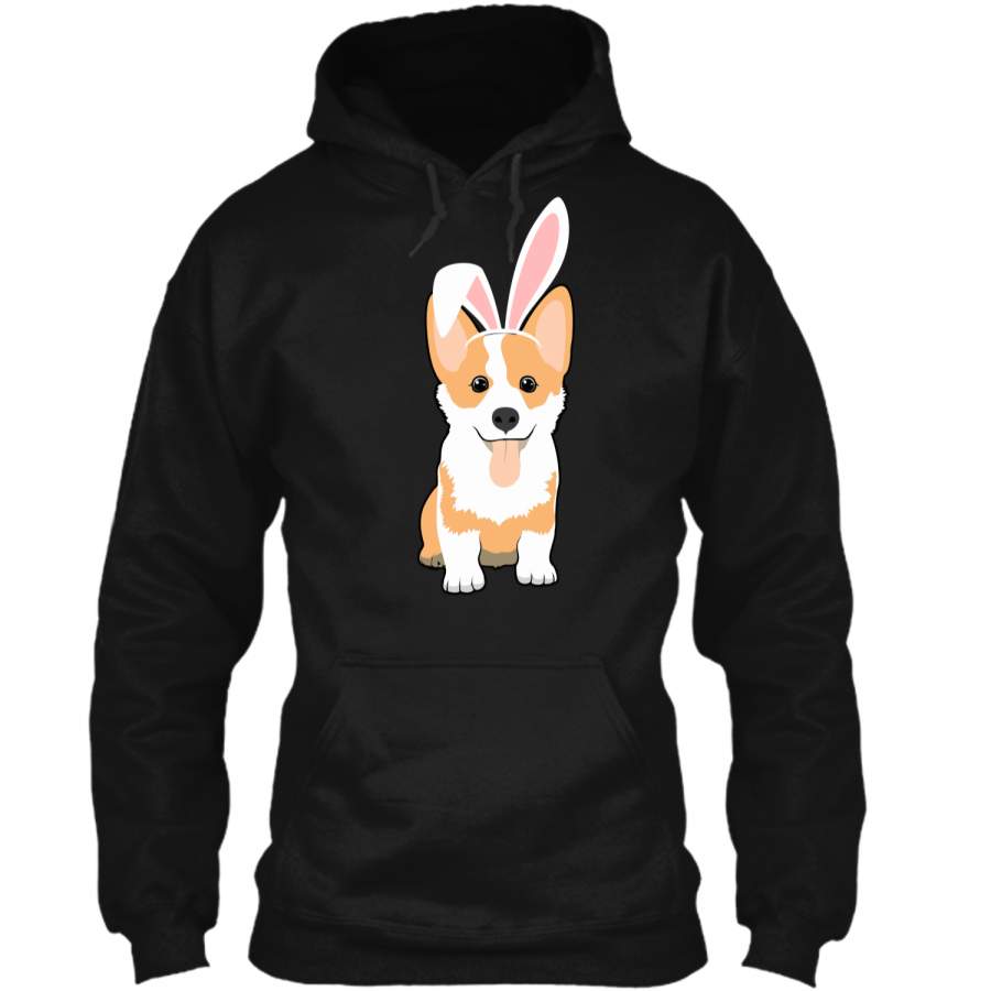 Corgi Easter Day Bunny Dog Lover Shirt Pullover Hoodie 8 oz