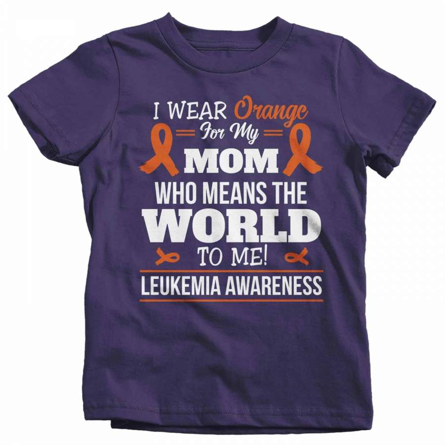 Kids Personalized Orange Ribbon T Shirt Wear Orange For Multiple Sclerosis Shirt Leukemia Shirt Personalized Shirts