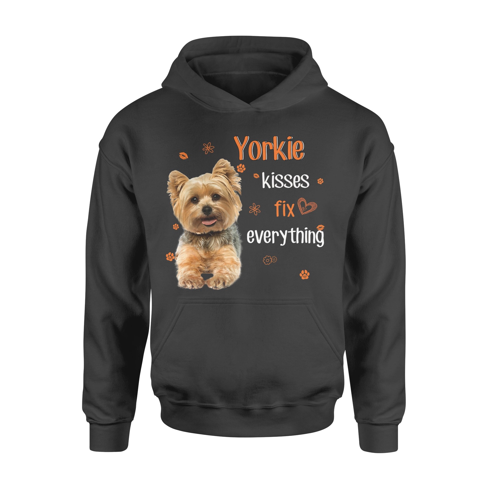 Yorkie kisses fix everything – Standard Hoodie, gift for you, gift for her, gift for him, gift for dog lover, gift for yorkie lover