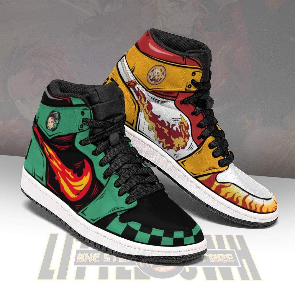 Tanjiro X Senjuro Jd Sneakers Custom Breathing Demon Slayer Anime Shoes ...