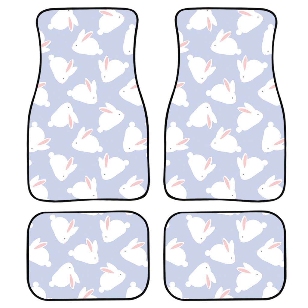 Mini Rabbit Pattern Print Front And Back Car Floor Mats