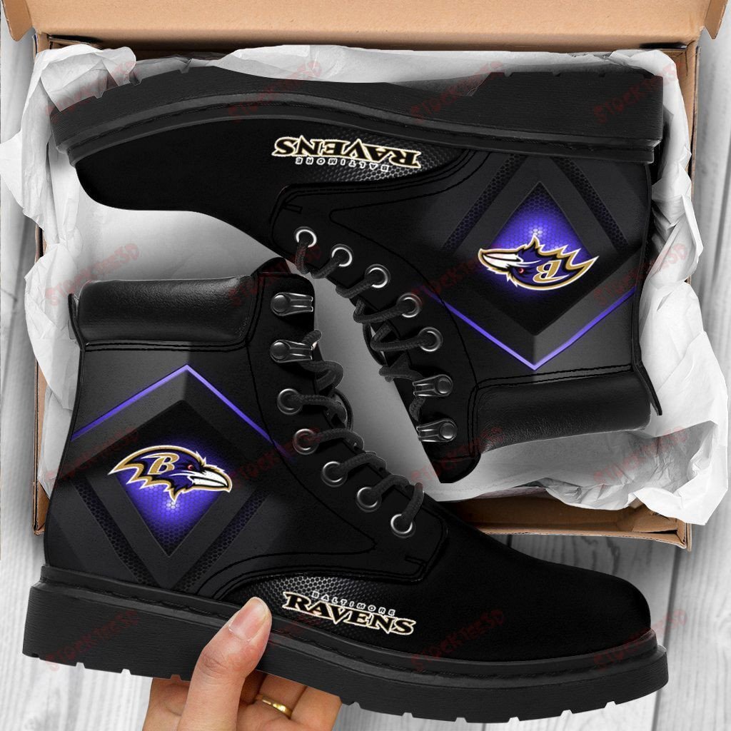 Baltimore Ravens Boots – Premium Shoes/ Premium Leather Boots – Gift For Sports Lovers 465