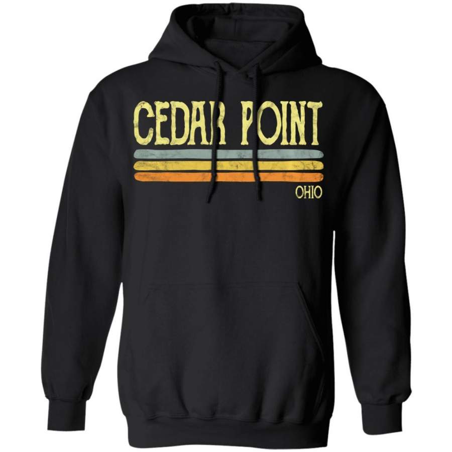 Vtg Cedar Point Ohio OH Souvenir Gift Hoodie T-Shirt