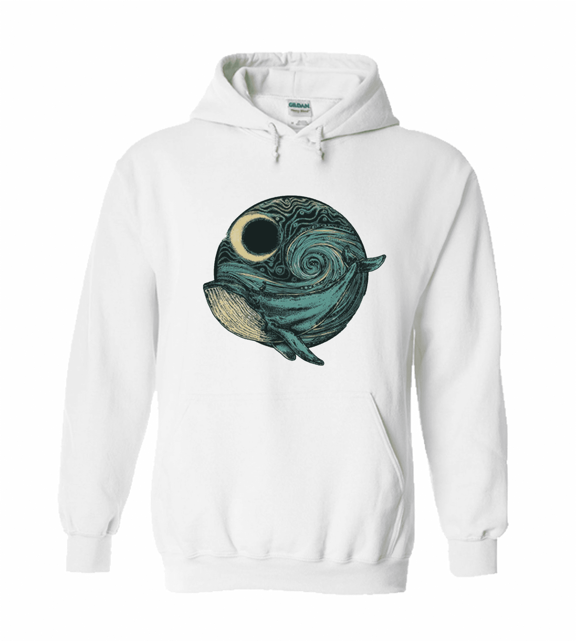 Whale And Moon Unisex Hoodie