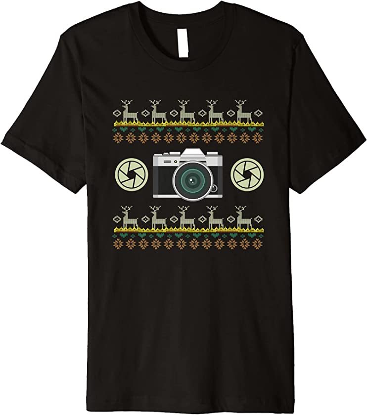 Ugly Christmas X-Mas Santa Claus New Year Photographer Premium T-Shirt