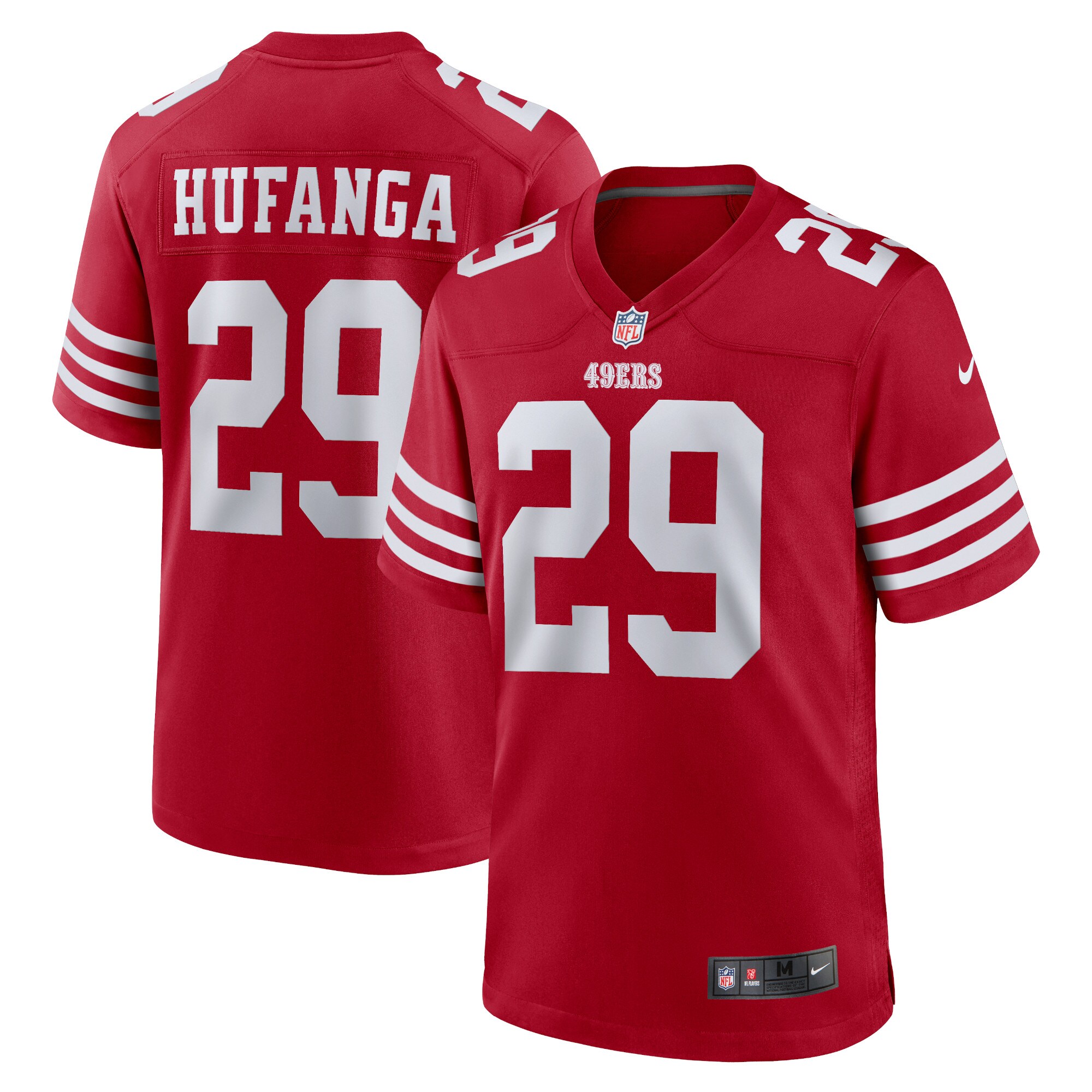 Men’s San Francisco 49ers Talanoa Hufanga Scarlet Game Player Jersey