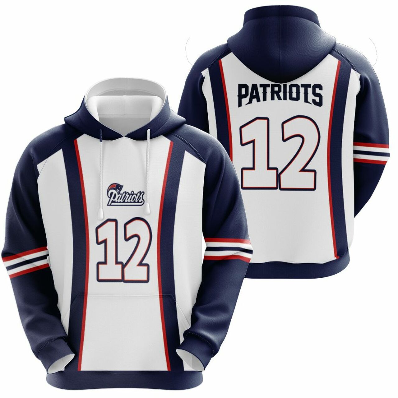 New England Patriots Tom Brady 12 Football Fan 3D T Shirt Hoodie Sweater Jersey Hoodie Model A23857