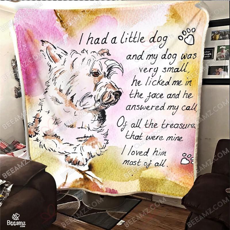 Angel Goldendoodle Cute Drawing Puppy GS-CL-DT3003 Fleece Blanket