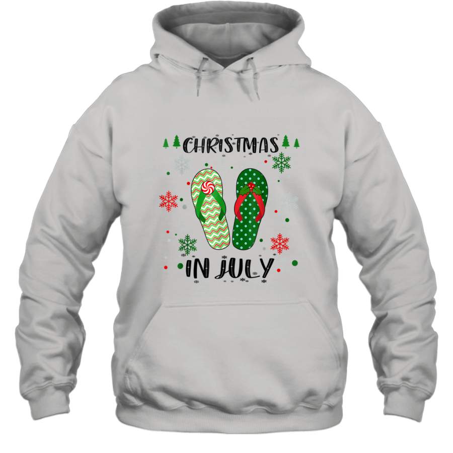 Santa Flip Flops Christmas In July Summer Xmas shirt Hoodie