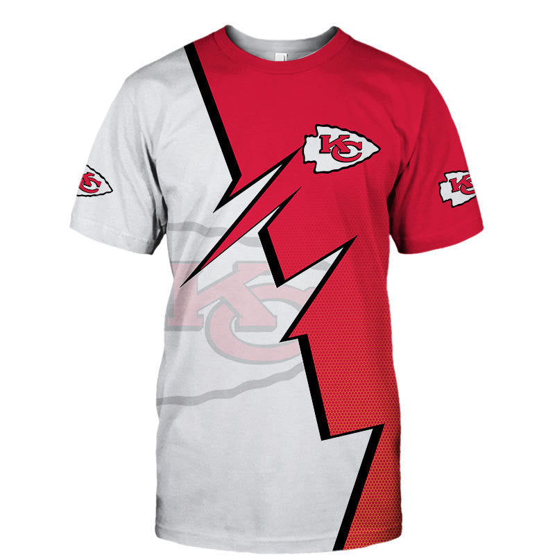 Kansas City Chiefs Tee Shirts Zigzag Two Color