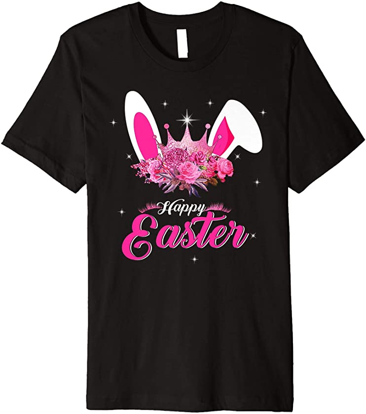 Cute Rabbit Happy Easter Day Eggs Boys Girls Kid Tee bunny Premium T-Shirt