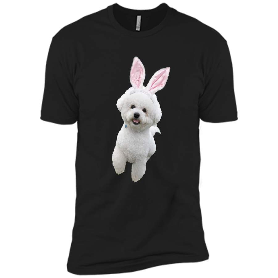 Bichon Frise Wearing Easter Bunny Ears Dog T-Shirt Next Level Premium Short Sleeve Tee