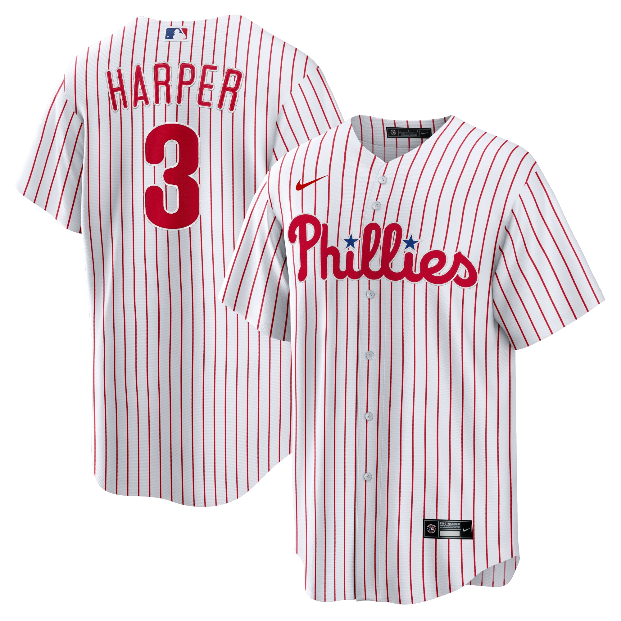 Bryce Harper Philadelphia Phillies Home Replica Player Name Jersey – White