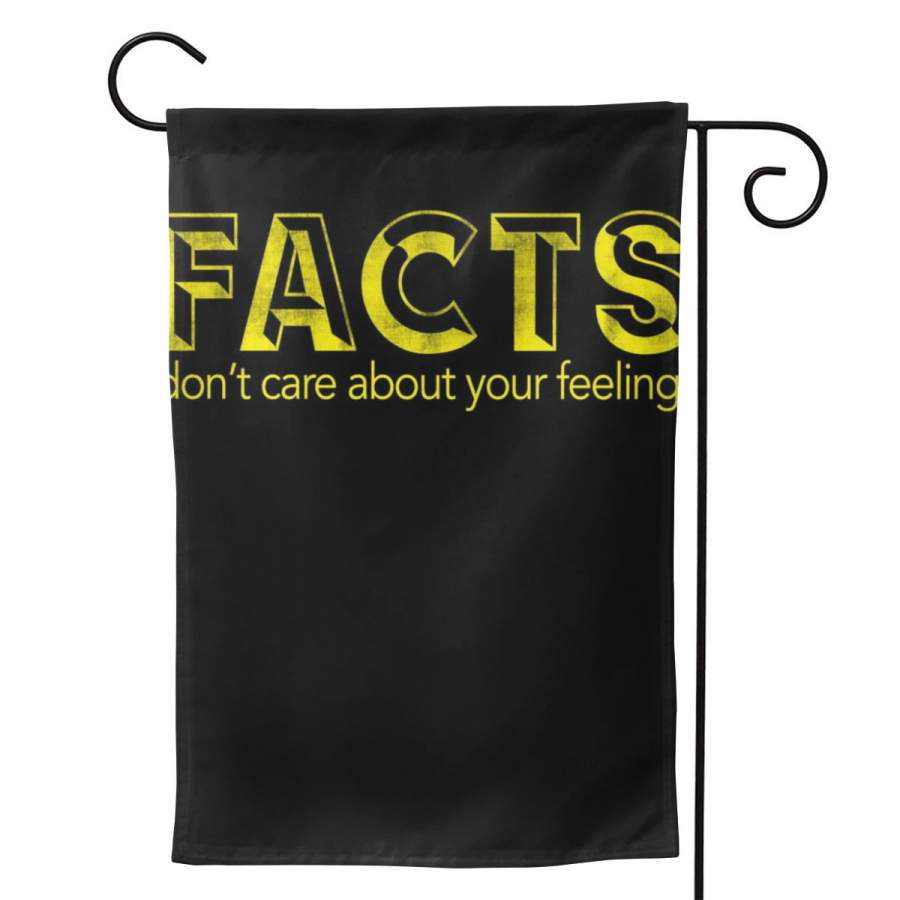 2 Pcs Garden Flag Facts Don’t Care About Your Feelings Horizontal Poster 12.5″x18″ -Mothers Day, Birthday Gifts for Mom, Dad, Wife, Husband, Daughters, Grandma, Friends