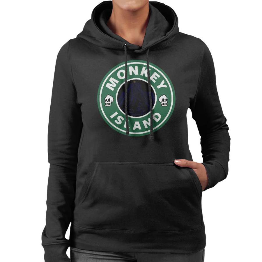 Monkey Island Star Bucks Logo Women’s Hooded Sweatshirt