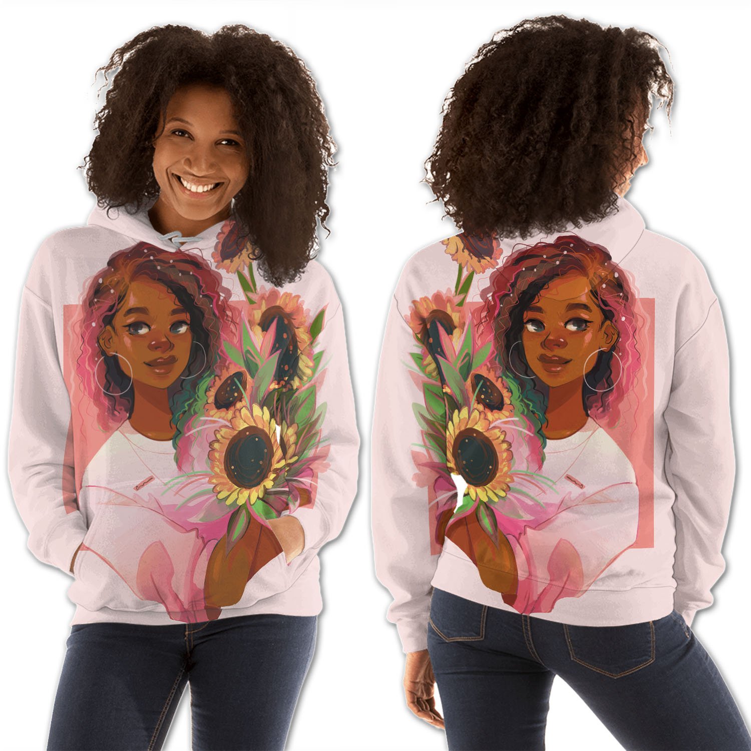 African American Hoodies Beautiful African American Woman African Print Clothing