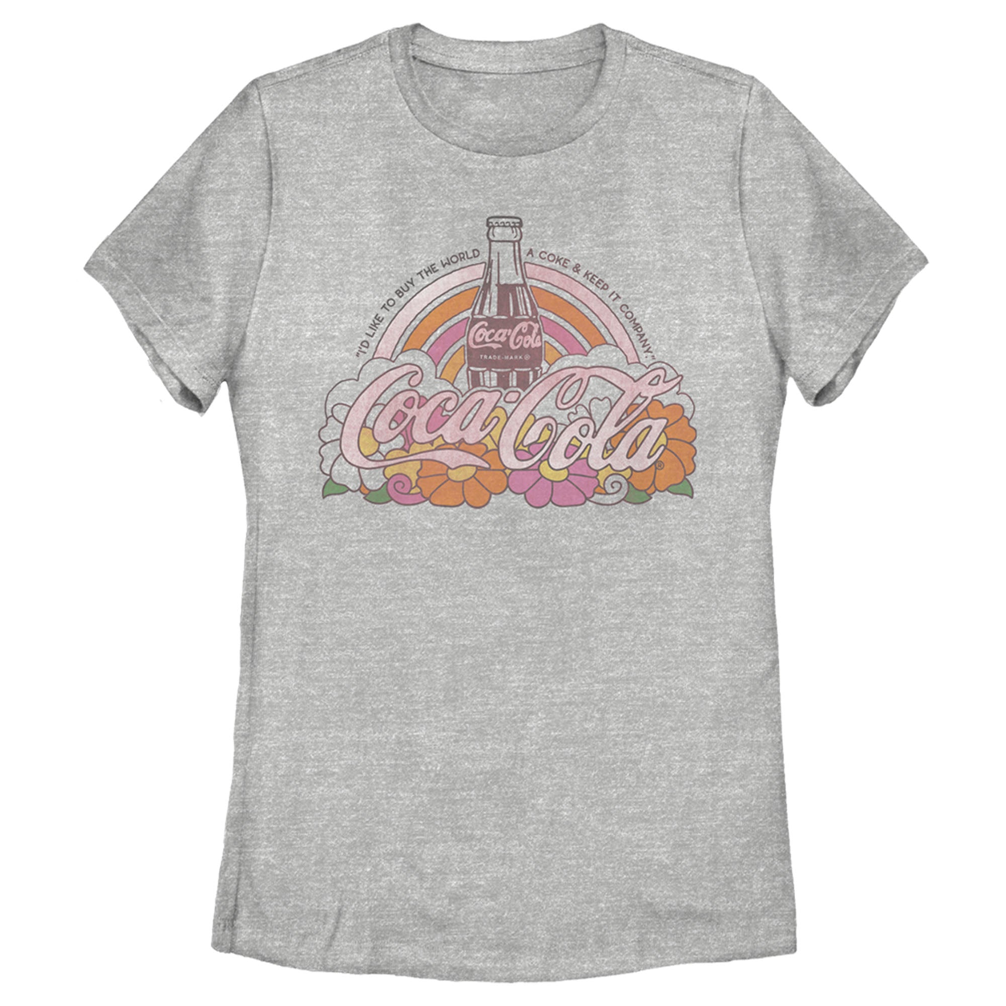 Coca Cola Women’S Unity Rainbow Logo  T-Shirt