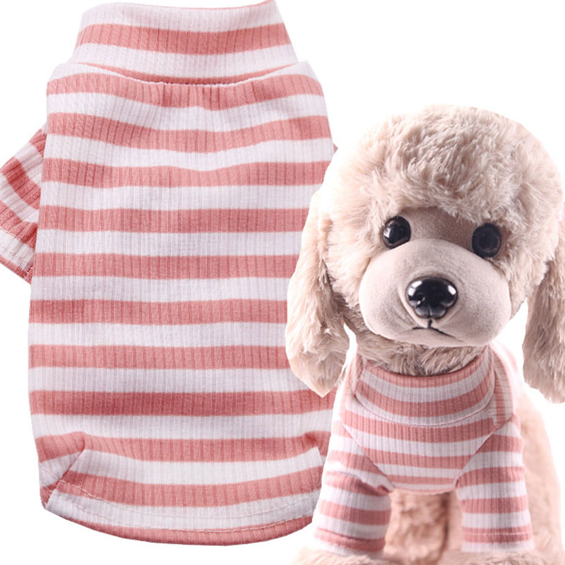 Autumn Winter Warm Cute Fleece Sweater Small Cat Dog Chihuahua Sweatshirt Puppy Pullover Pet Stripe Clothes Costume Clothing alx