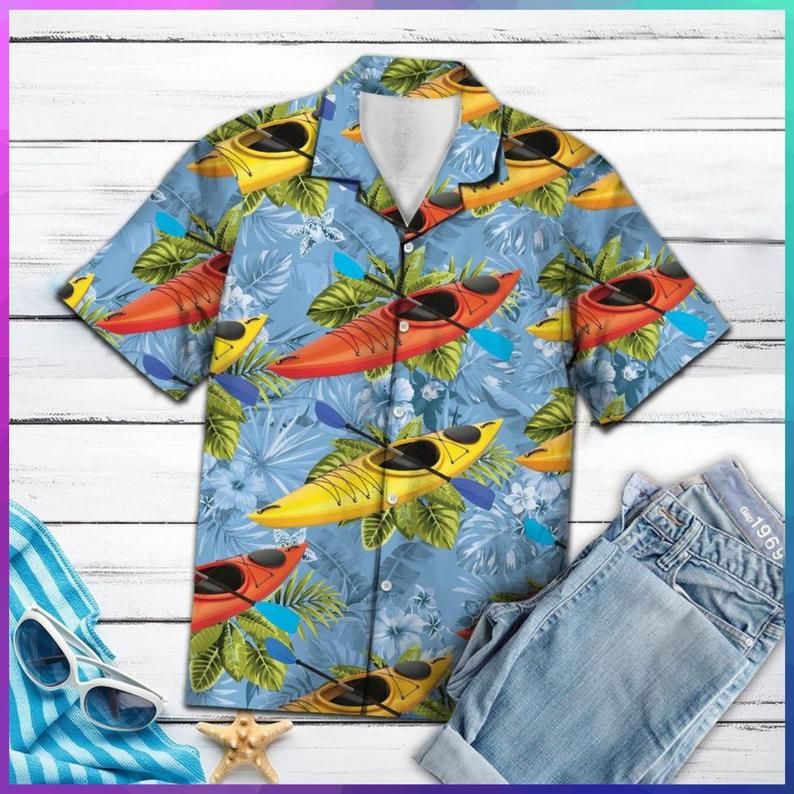 Kayak Tropical Multicolor Amazing Design Hawaii Shirt Ha75313