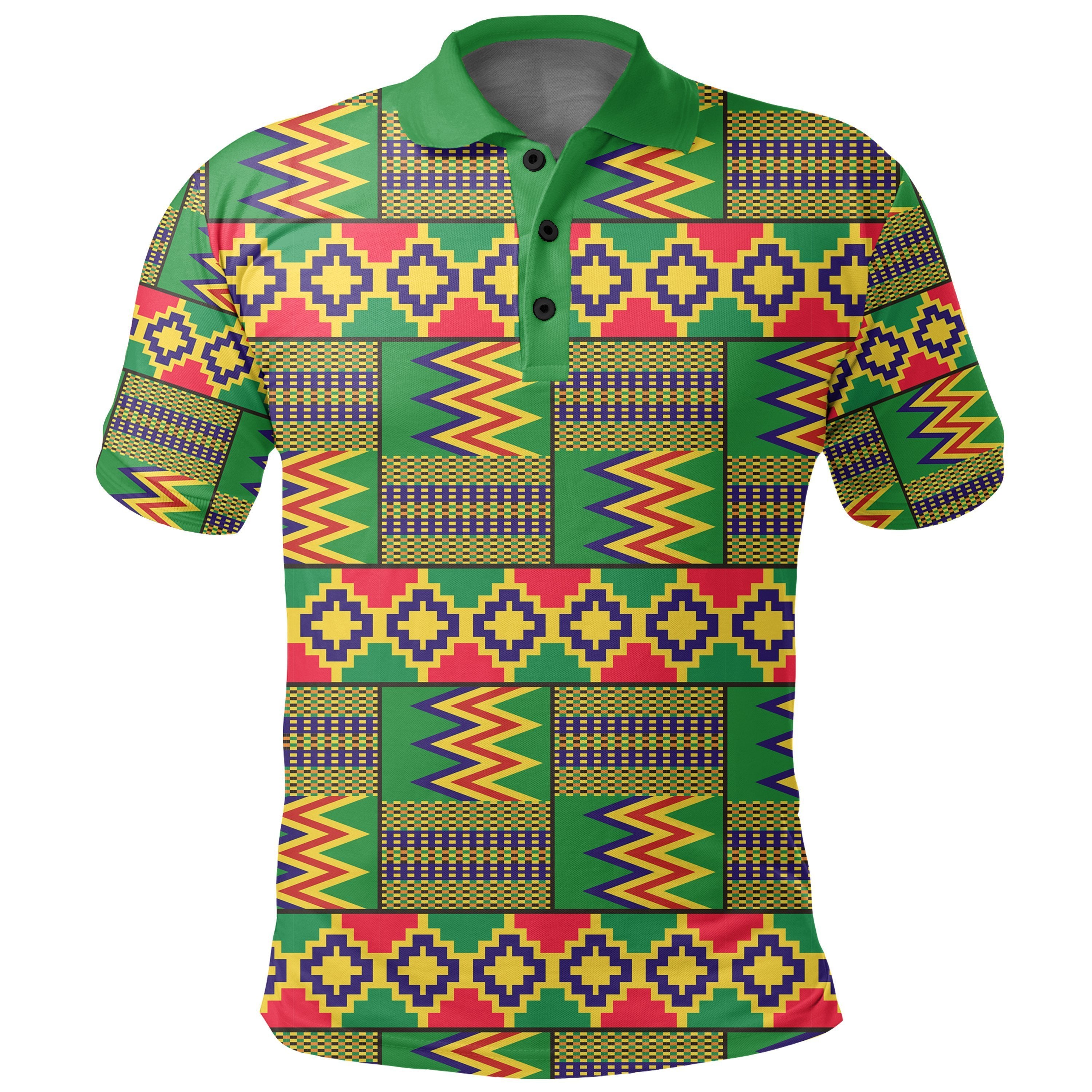 Kente Reggae Golden Polo Shirt