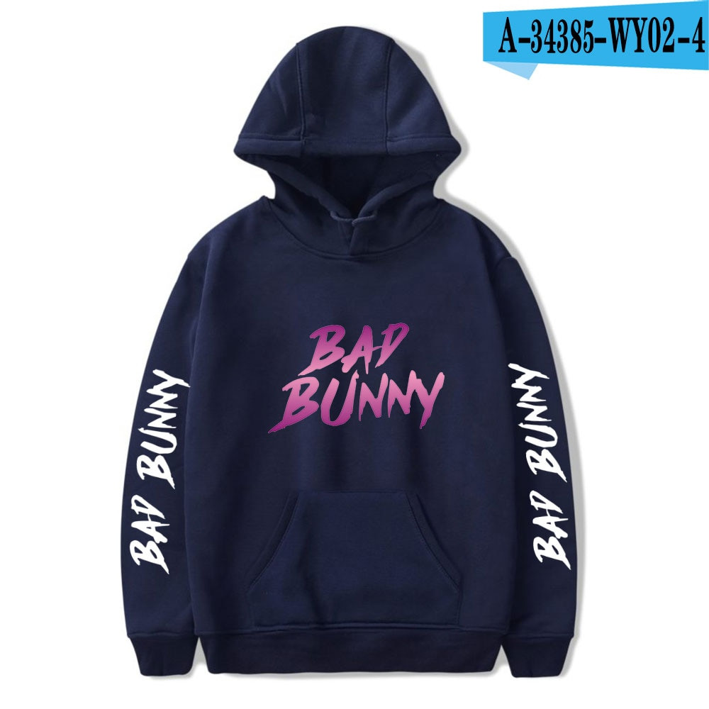 Bad Bunny Merch Bad Bunny 2 Pullover Hooded Sweatshirt