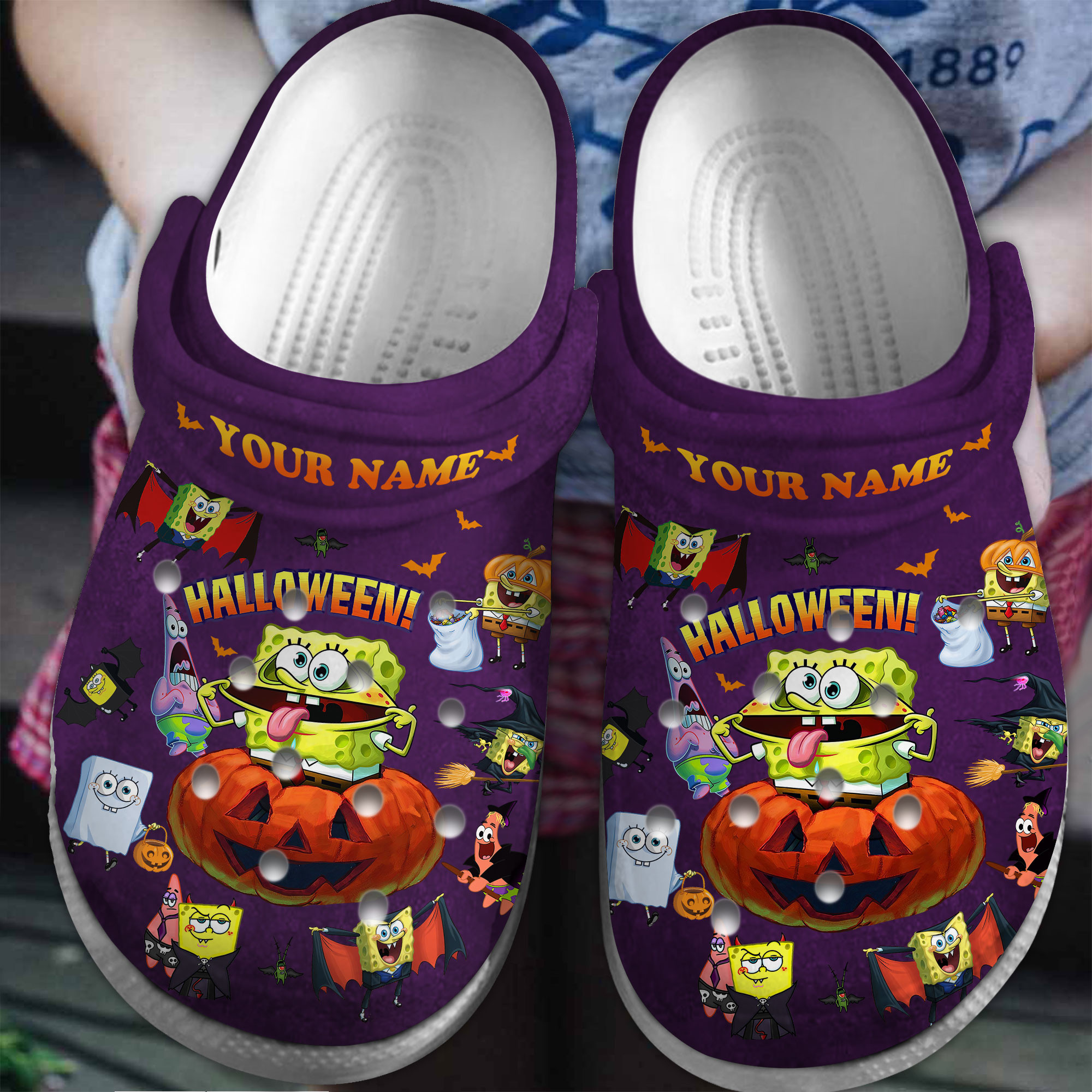 SpongeBob SquarePants Cartoon Crocs Crocband Clogs Shoes Comfortable For Men Women and Kids 3