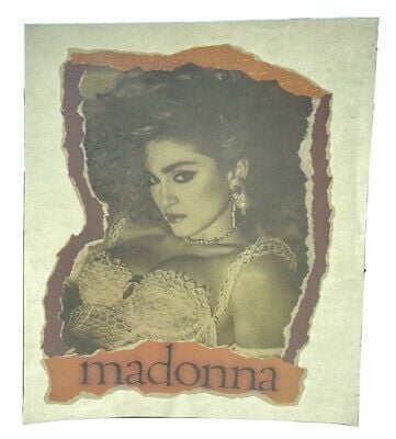 Vtg 80s Deadstock T Shirt Iron On Heat Transfer Madonna Like A Virgin Album 3652