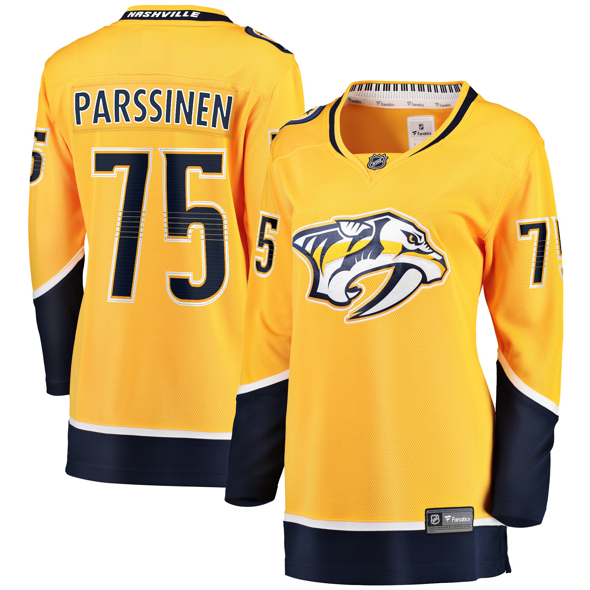 Juuso Parssinen Nashville Predators Branded Women's Home Breakaway Player Jersey – Gold