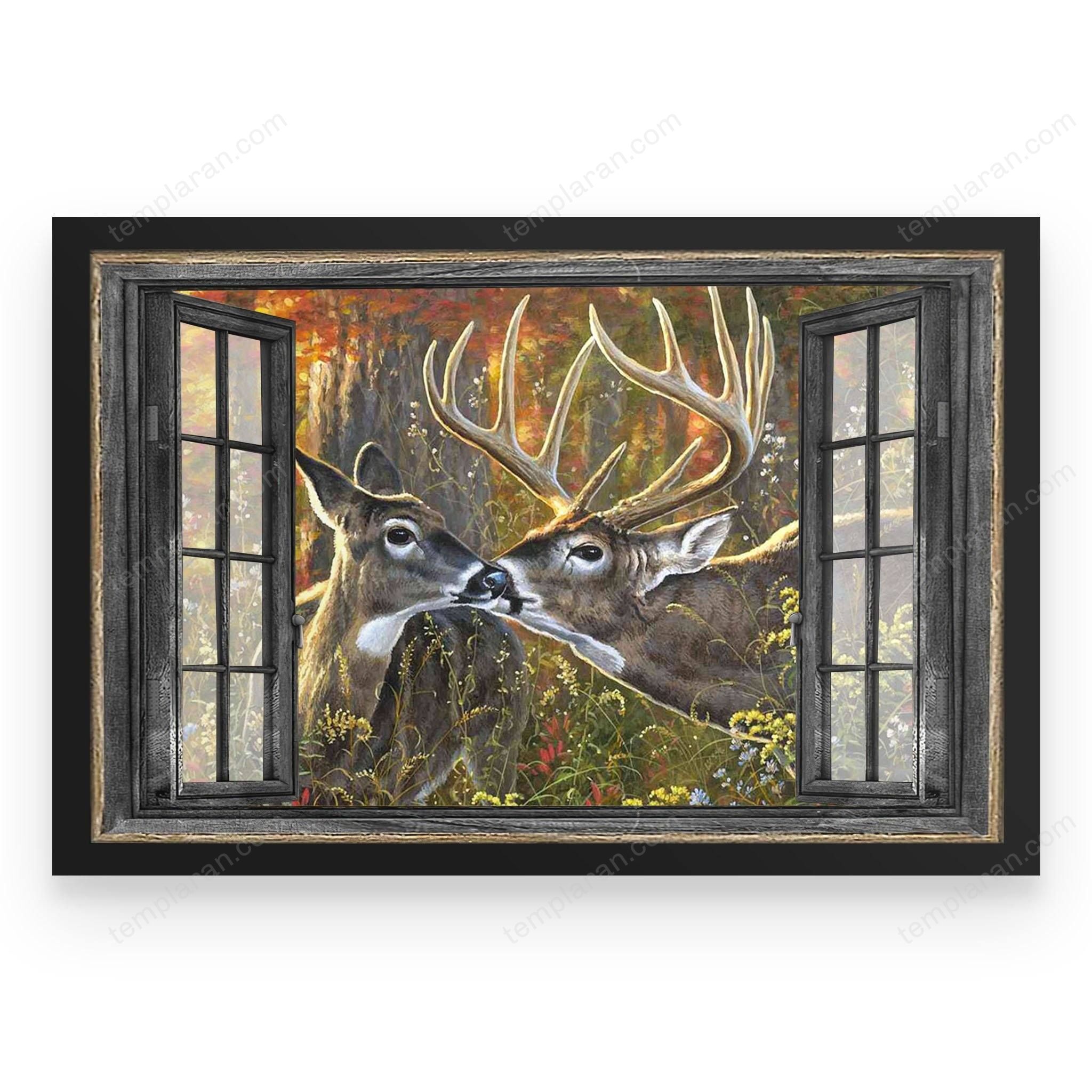Deer Couple Window Poster Ntt-15Xt005