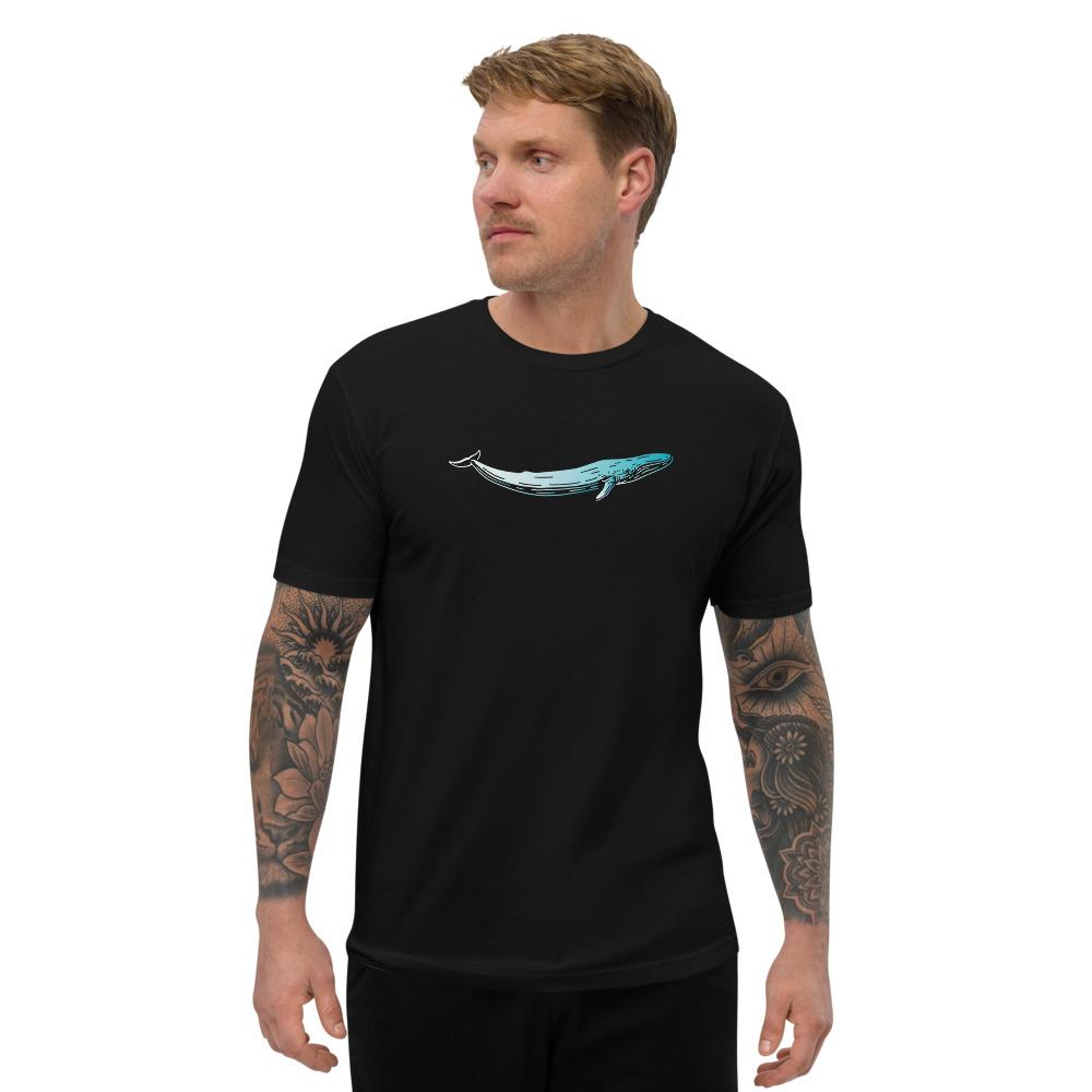 Blue Whale Short Sleeve Men’S Fitted T-Shirt