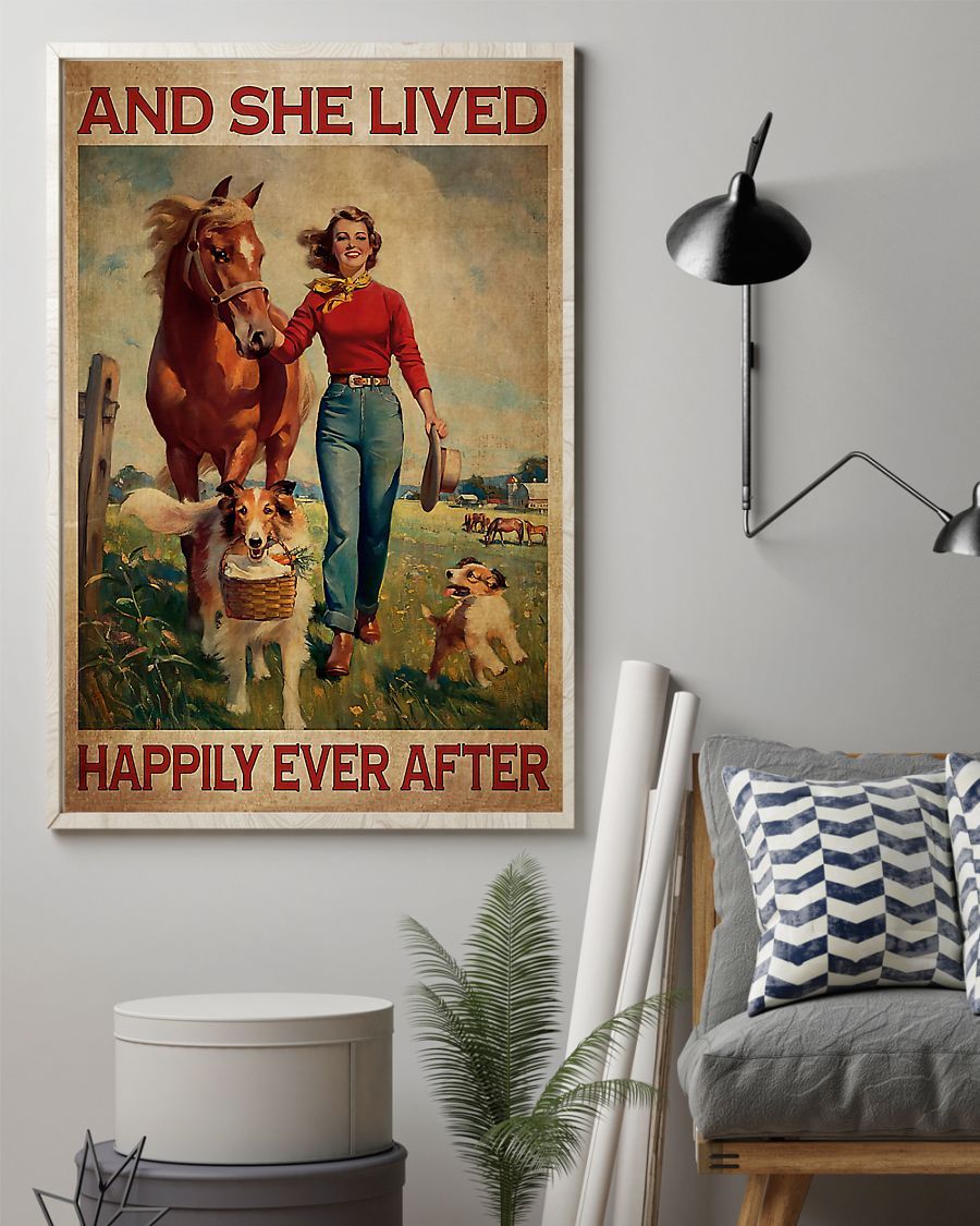 Country Girl And She Live Happily Ever After Vertical Canvas And Poster | Wall Decor Visual Art