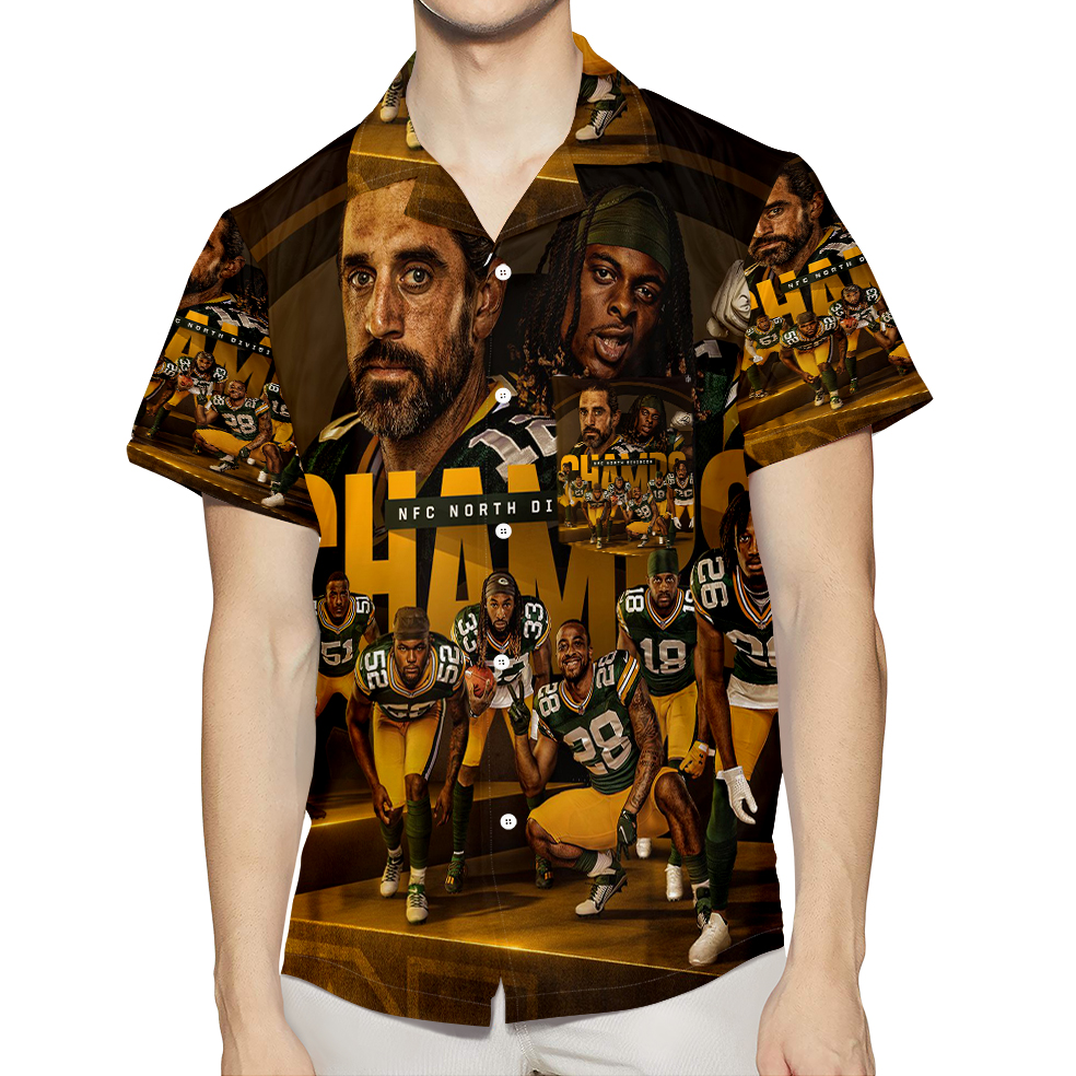 Green Bay Packers Player Team V7 3D All Over Print Summer Beach Hawaiian Shirt With Pocket