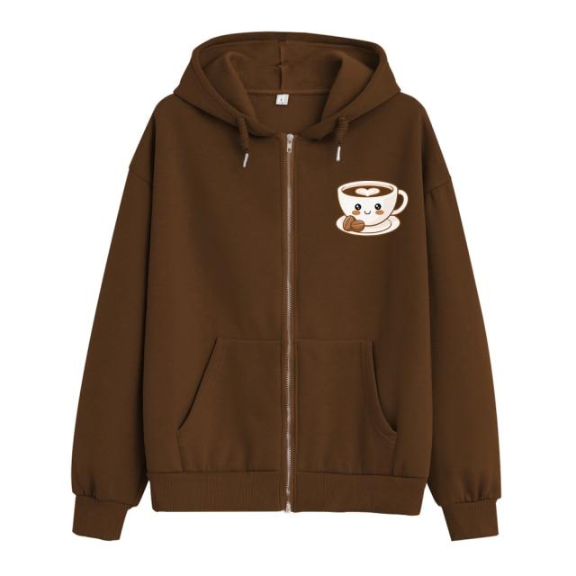 Love Of Espresso Soft Zip-Up Hoodie