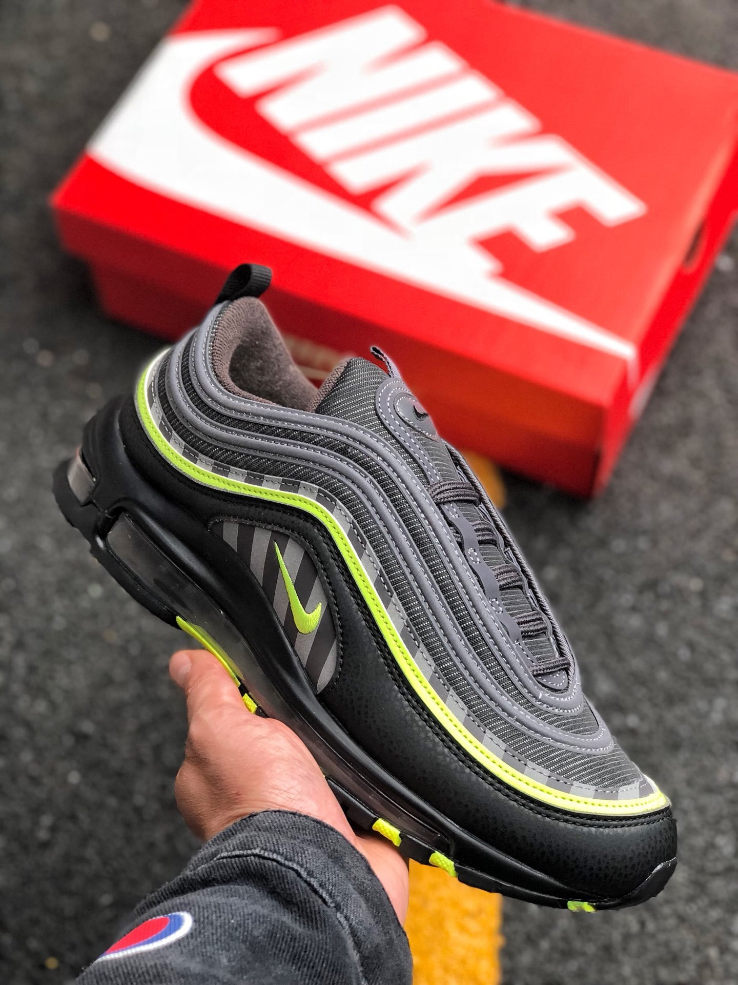 Nike Air Max 97 Thunder GreyLime Blast-Black BV6057-001 5339577