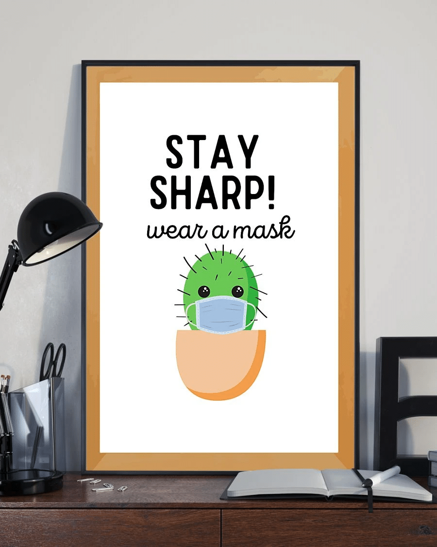 Cactus Stay Happy Classroom Decor Teacher Poster Canvas – Home Decor Wall Art Support Black Lives Matter Evg81372