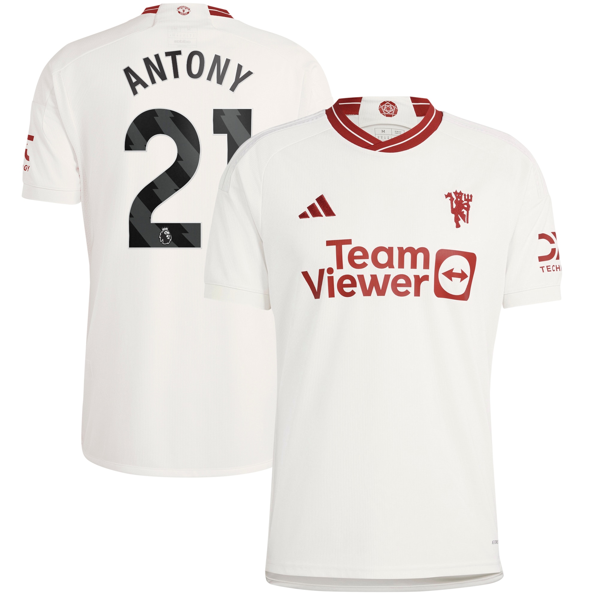 Antony Manchester United 2023/24 Third Replica Player Jersey – White