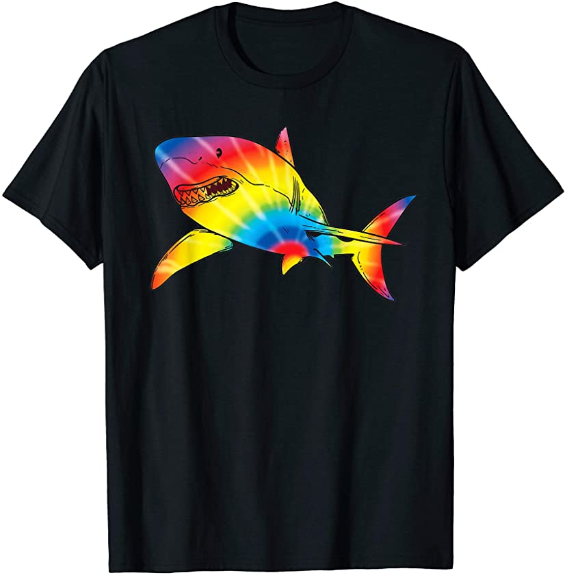 Shark Tie Dye Rainbow | Jawsome Men Women Kids Boys T-Shirt