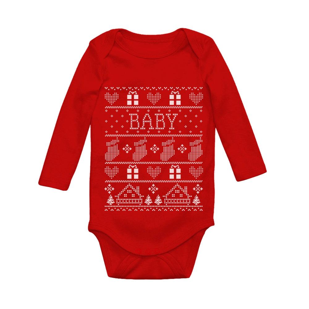 Baby Ugly Christmas Baby Long Sleeve Bodysuit