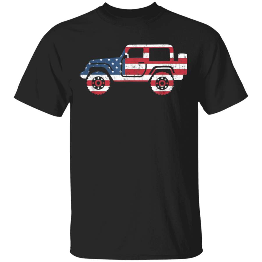 American Flag Jeep Shirt 4th Of July Jeep TShirt