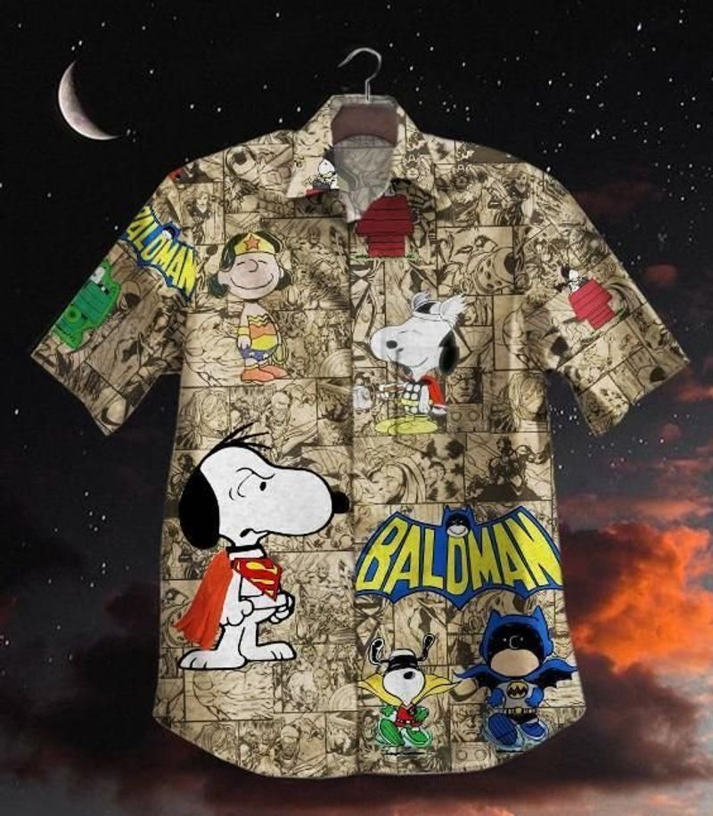 Snoopy For Man And Woman Print Short Sleeve Hawaii Shirt Dh Ha78182