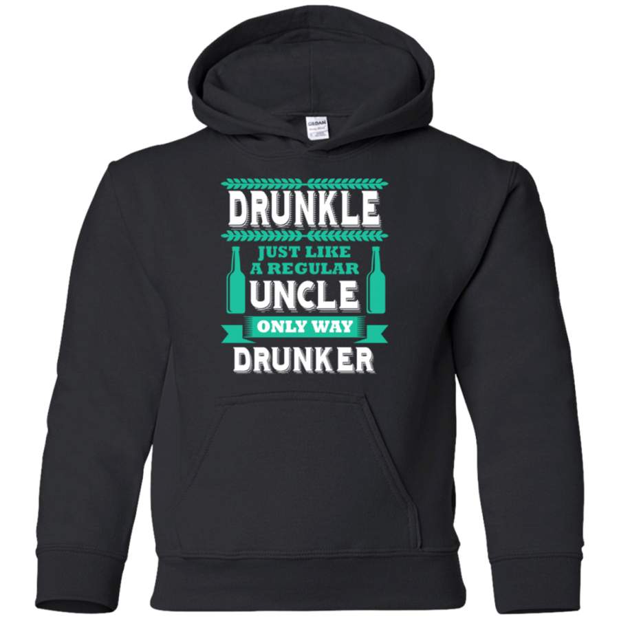 AGR Drunkle Funny Drunk Uncle Definition Gag Gift Men Youth Pullover Hoodie