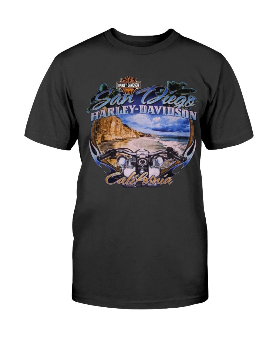 Mens San Diego California Harley Davidson T-Shirt – Cotenis