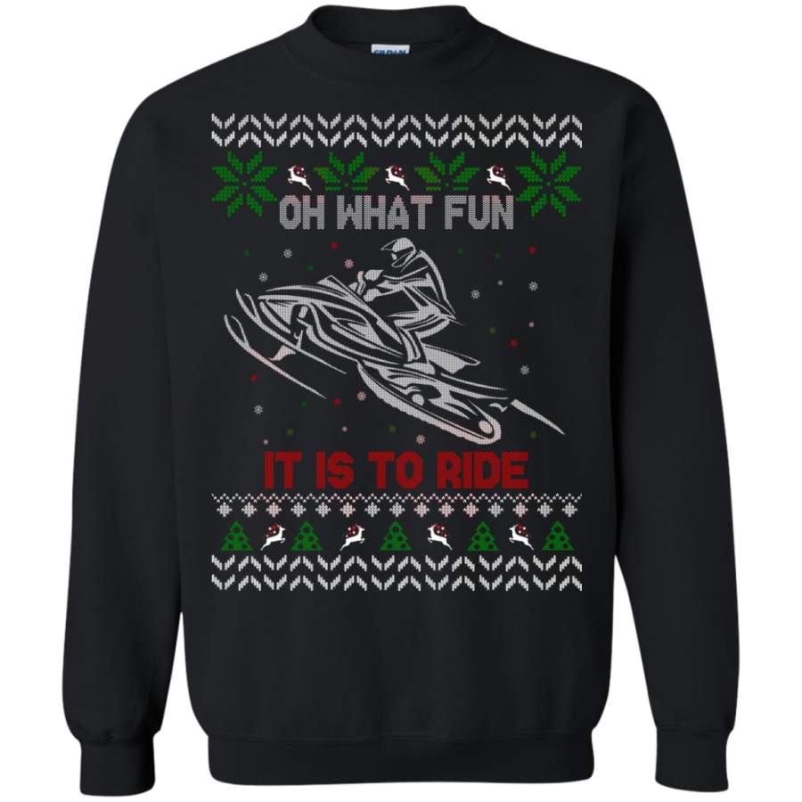 AGR Oh What Fun It Is To Ride Snowmobile Sweatshirt