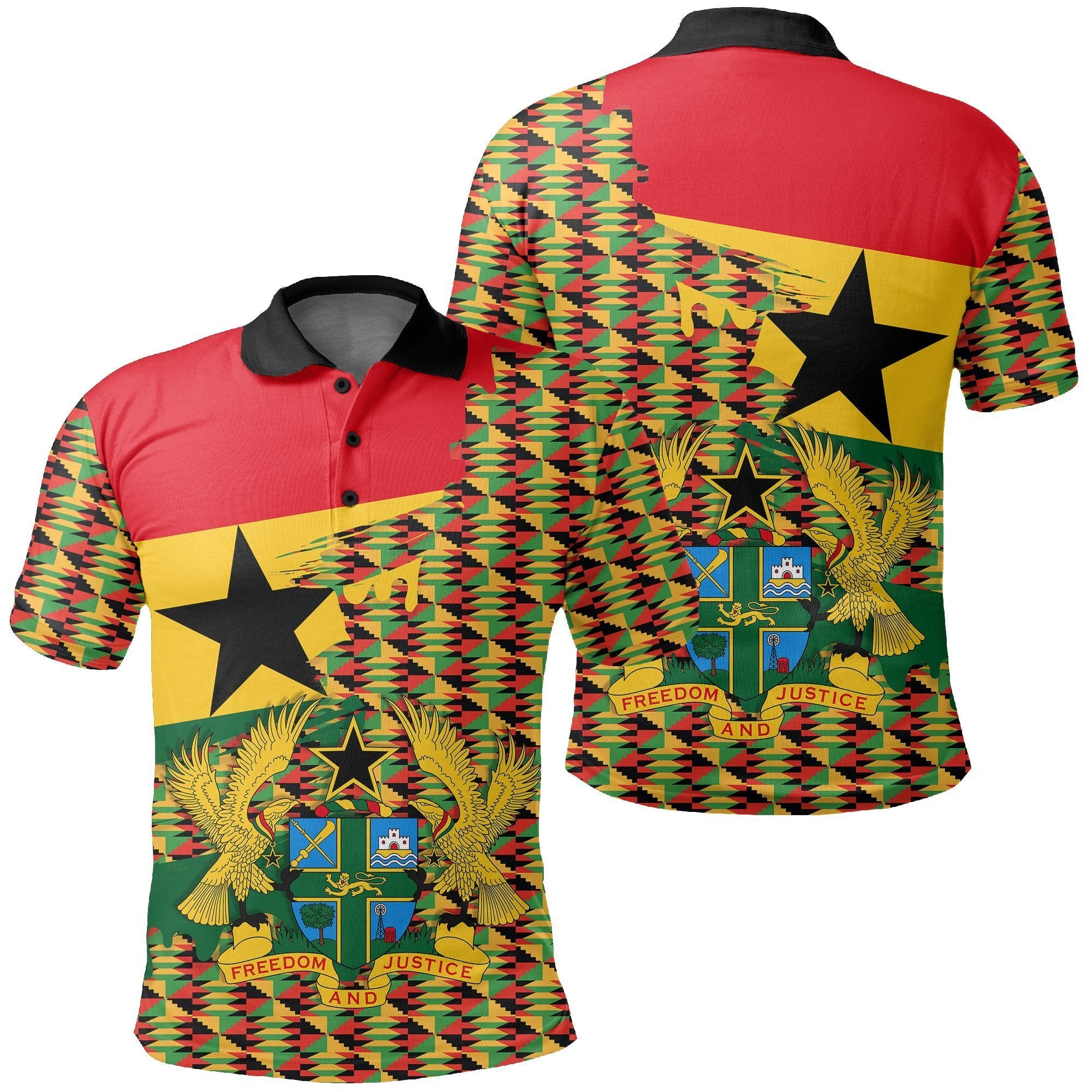 Greek Life Shirt – Kente Kwanzaa Holiday Polo Shirt – Gash Style