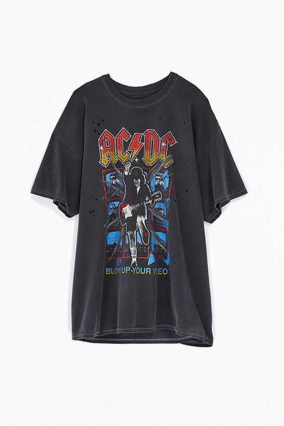 Acdc Distressed T Shirt