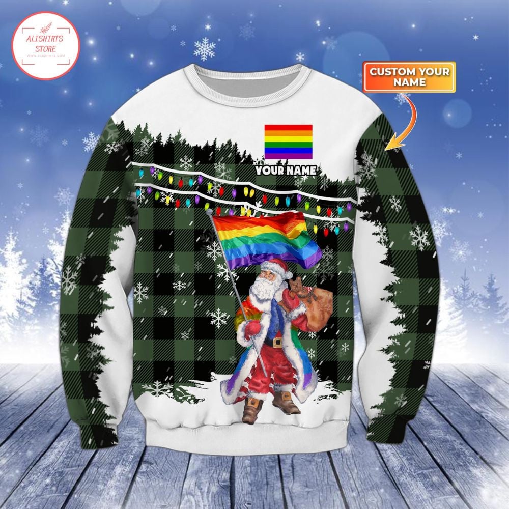 Christmas For Lgbt With Santa Ugly Sweater