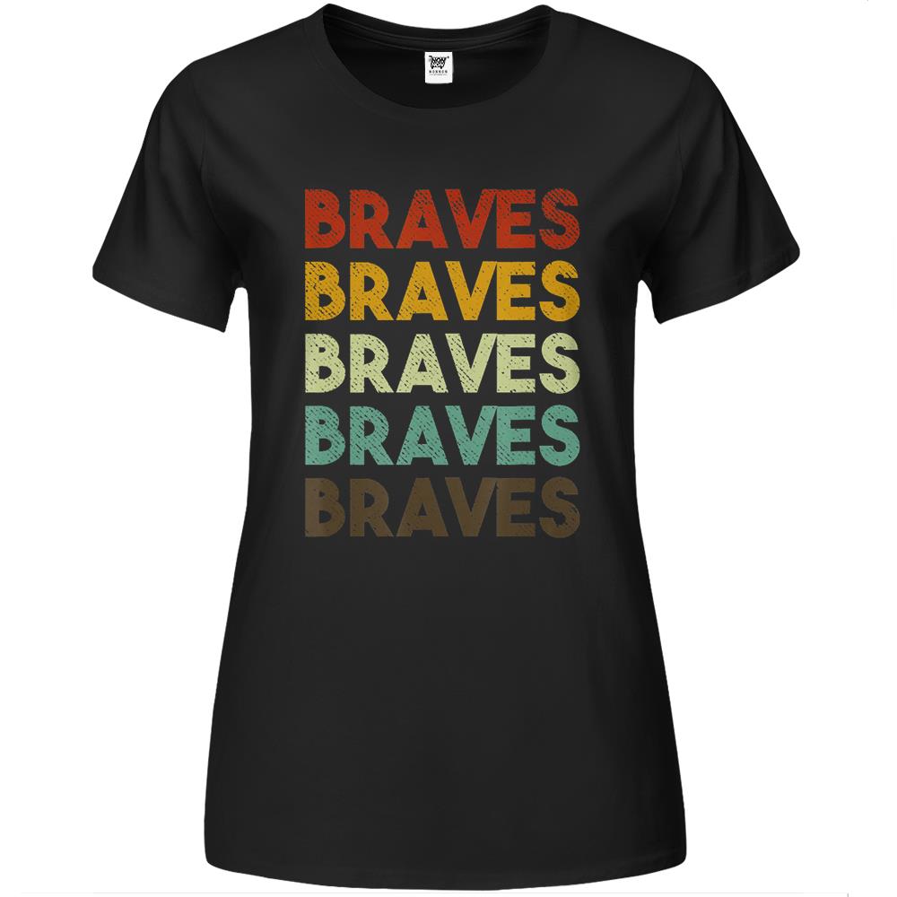 Retro Braves Premium Womens T Shirts