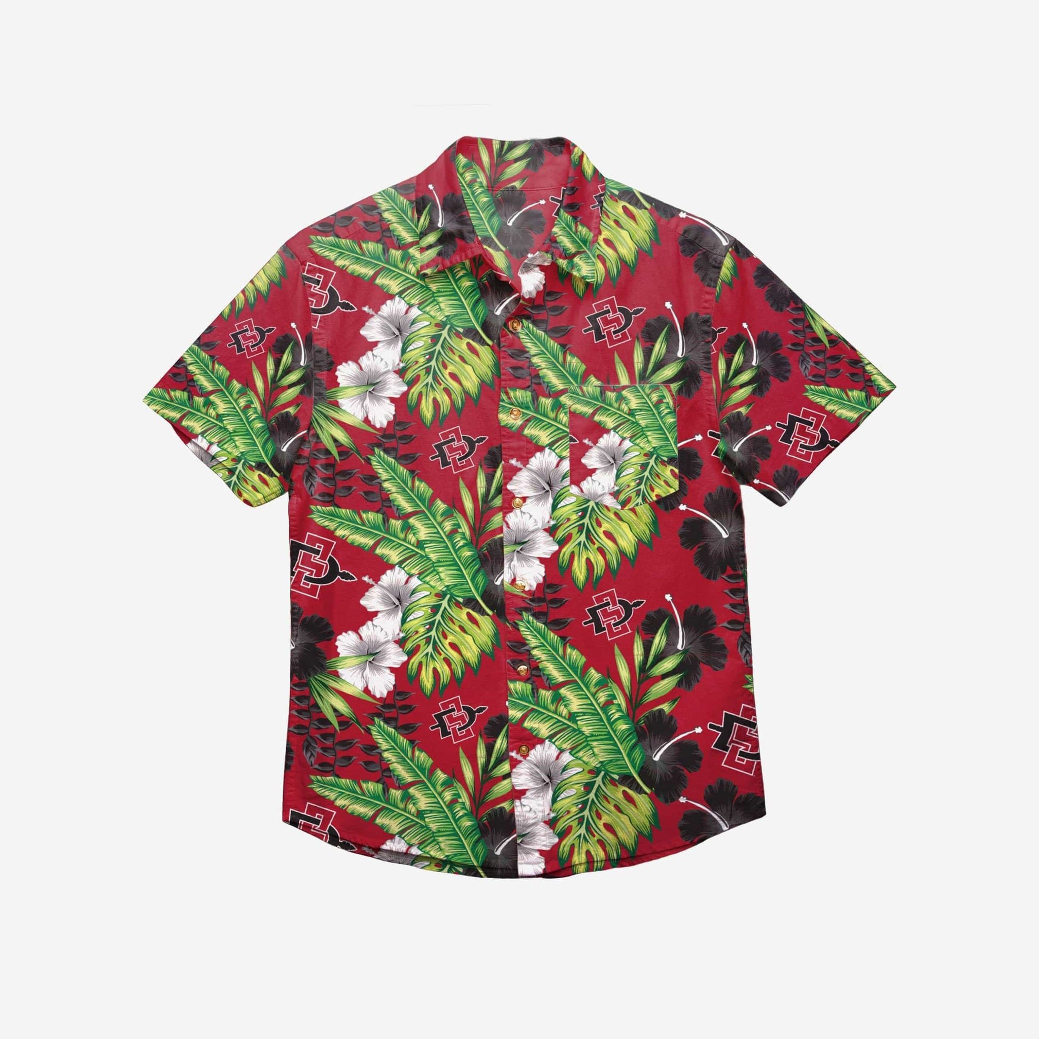 San Diego State Aztecs Floral Button Up Hawaii Shirt Ha55974